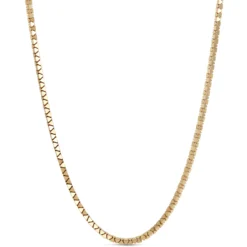 Toscano 24-Inch Pyramid Link Necklace, 14K Yellow Gold