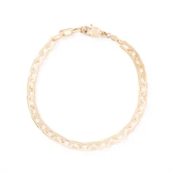 Toscano 8.5-Inch Rectangle Link Bracelet, 14k Yellow Gold