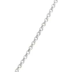 Toscano 18 Inch Rolo Link Necklace, 14k White Gold