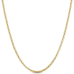 Toscano 24 Inch Rolo Link Necklace, 14k Yellow Gold