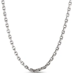 Toscano 24-Inch Rolo Necklace, 14K White Gold
