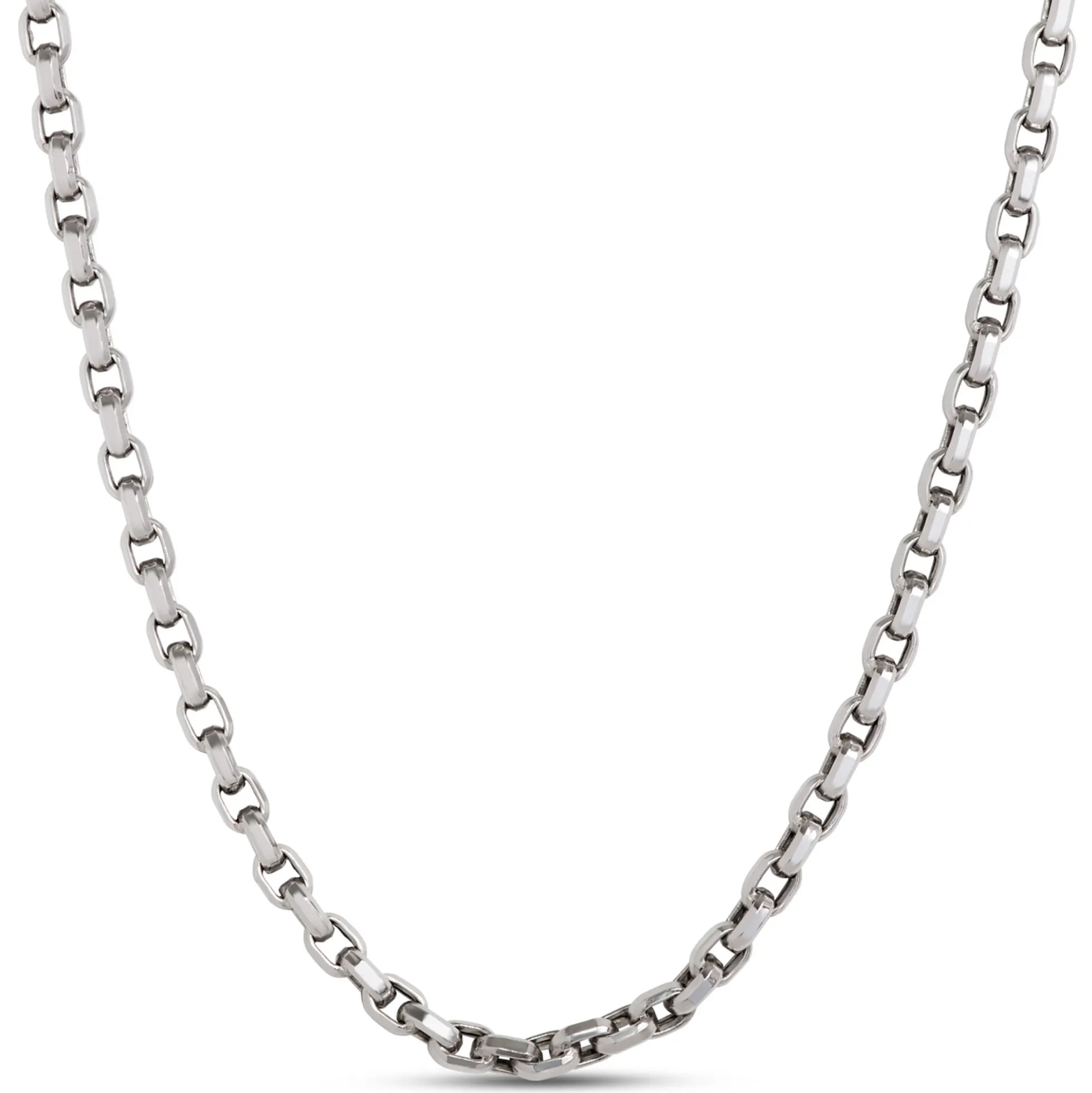 Toscano 24-Inch Rolo Necklace, 14K White Gold