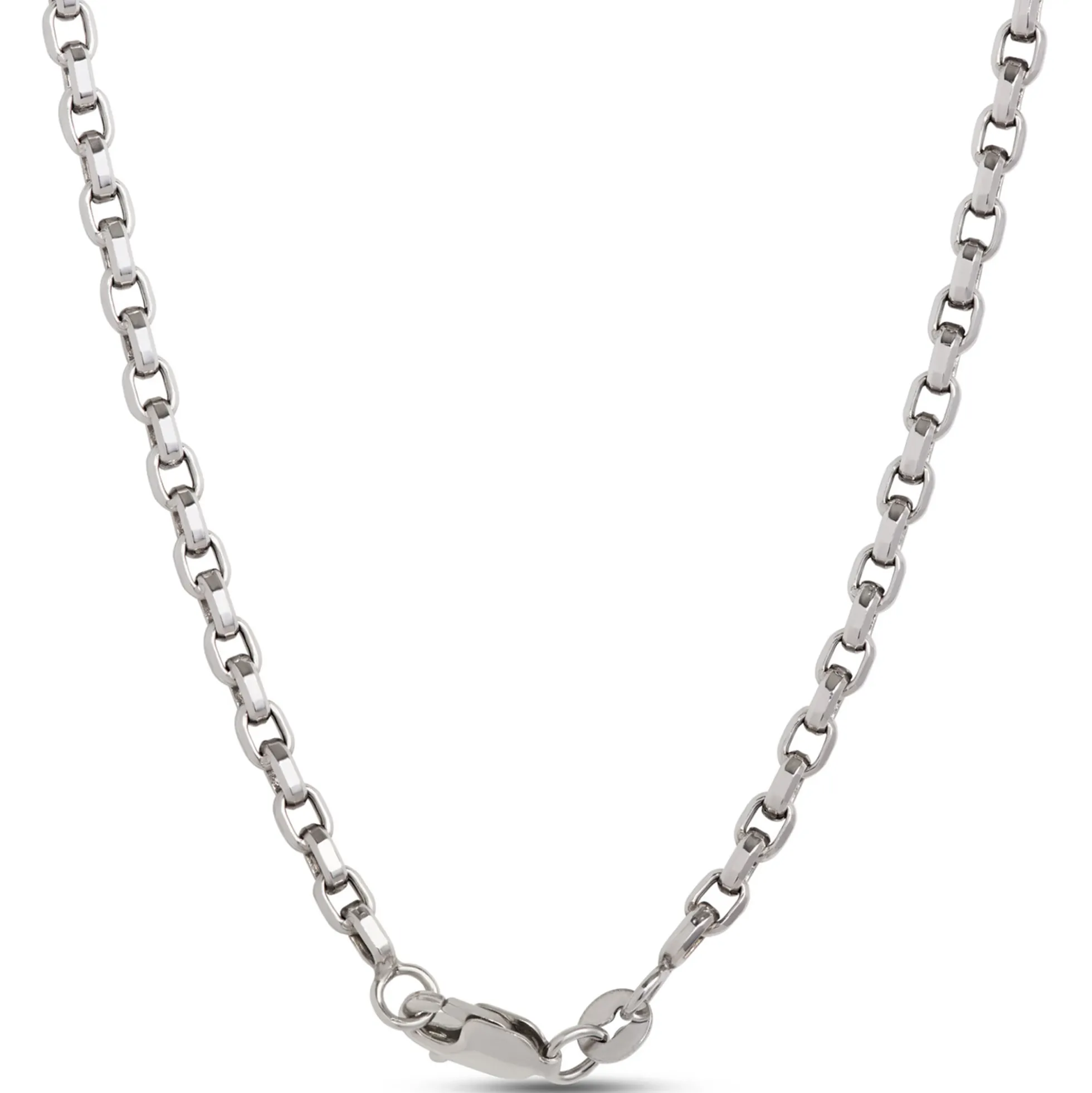 Toscano 24-Inch Rolo Necklace, 14K White Gold