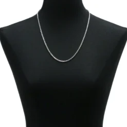 Toscano 24-Inch Rolo Necklace, 14K White Gold