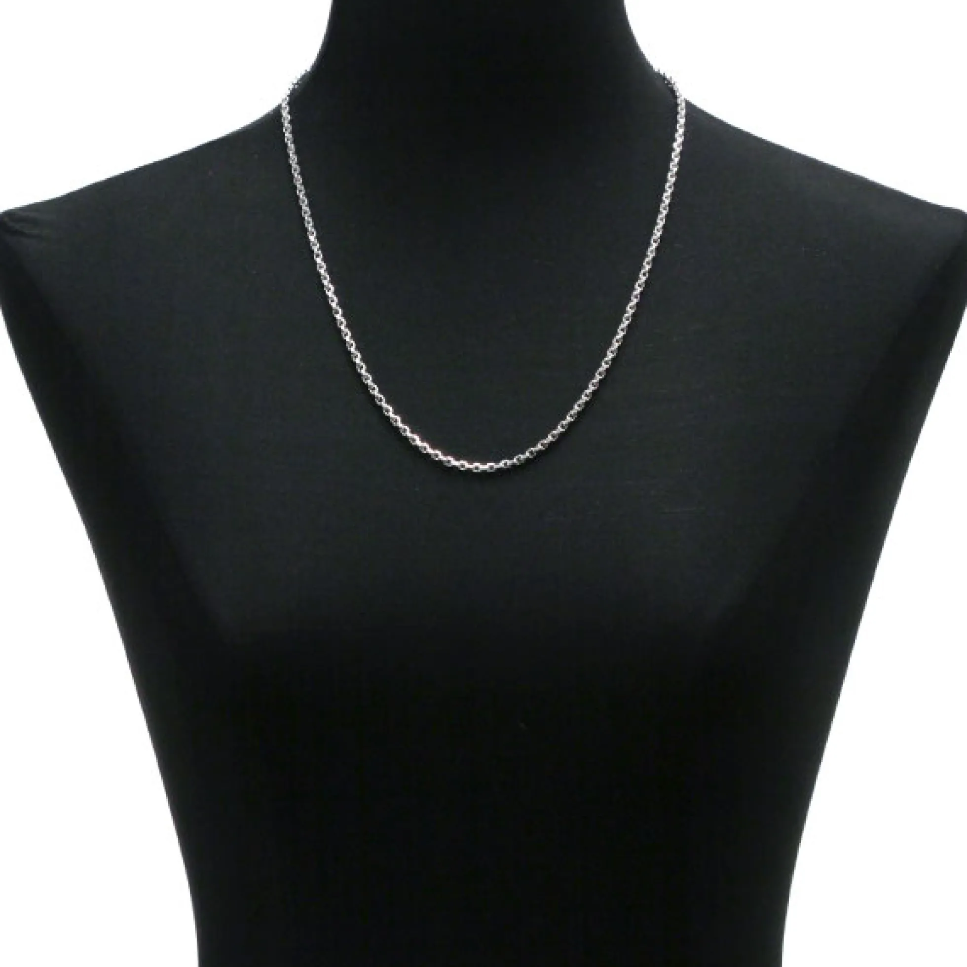 Toscano 24-Inch Rolo Necklace, 14K White Gold