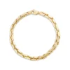 Toscano 8.5-Inch Round Brick Link Bracelet, 14K Yellow Gold