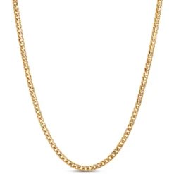 Toscano 24-Inch Round Franco Chain Necklace, 18K Yellow Gold