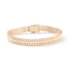 Toscano 8-Inch Satin, Polished Bracelet, 14K Yellow Gold