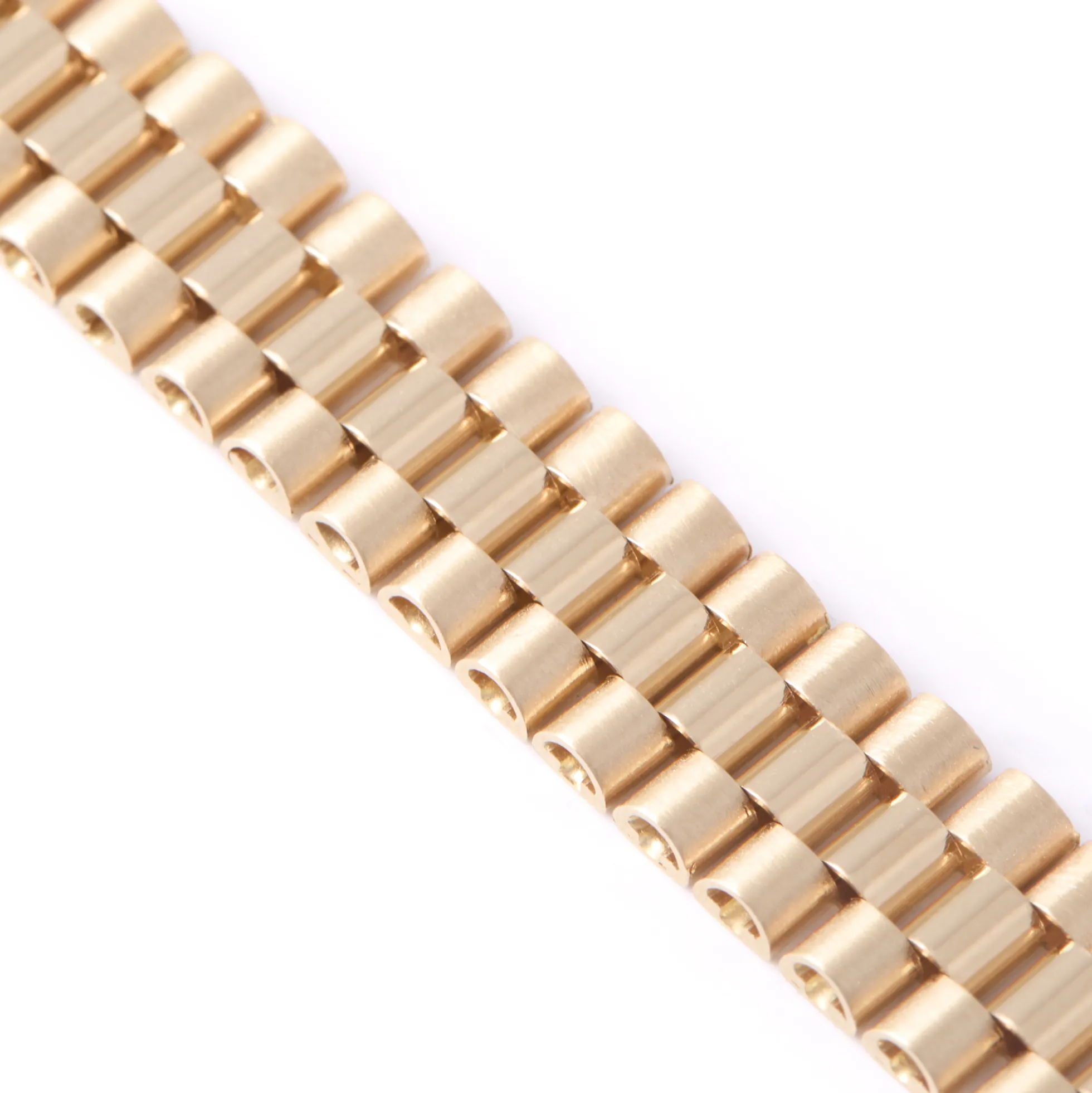 Toscano 8-Inch Satin, Polished Bracelet, 14K Yellow Gold