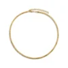 Toscano 16 Inch Seven Wire Omega Necklace, 14K Yellow Gold
