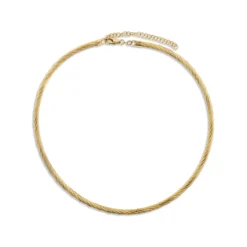 Toscano 16 Inch Seven Wire Omega Necklace, 14K Yellow Gold