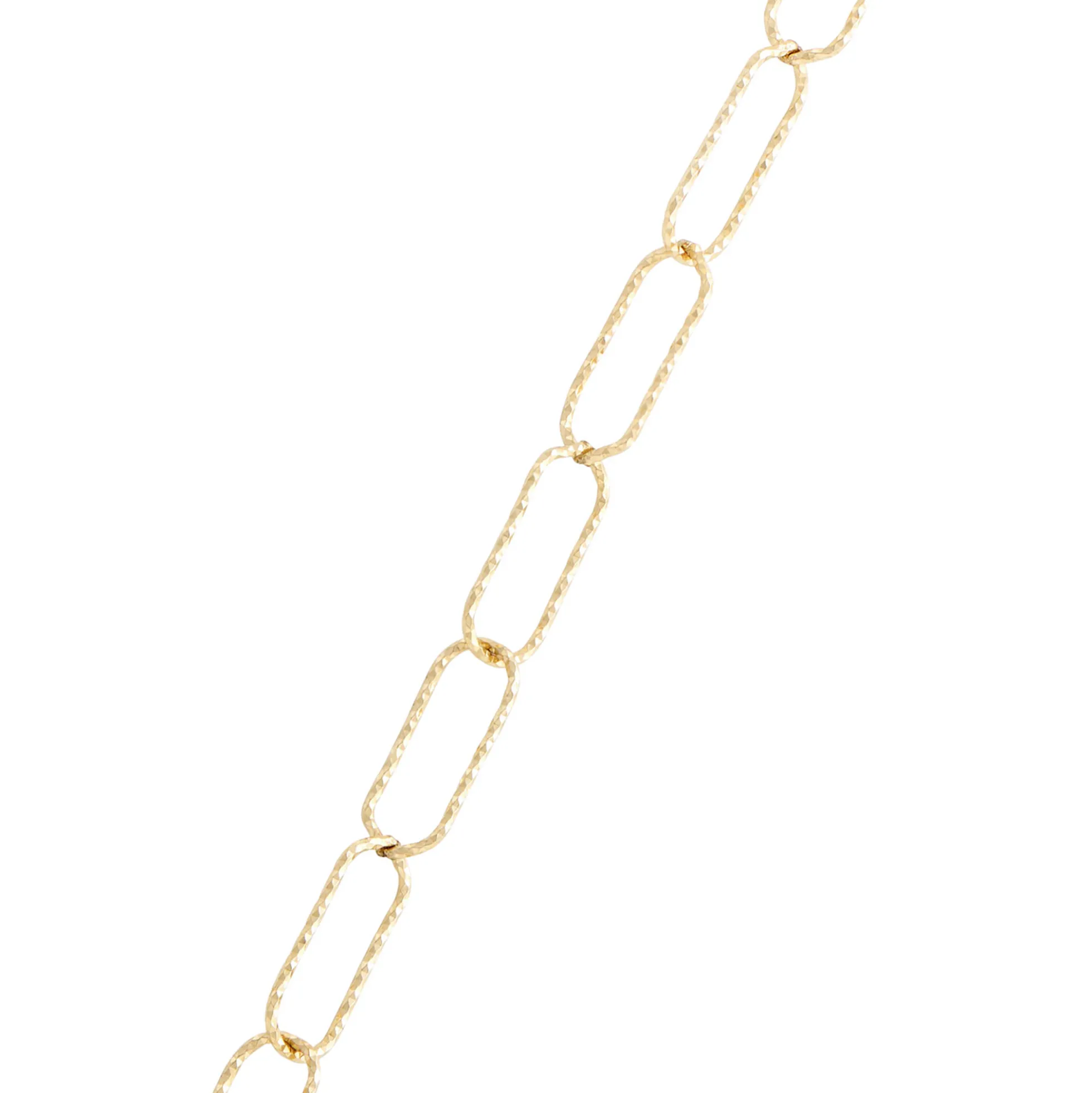 Toscano 18-Inch Sparkle Link Necklace, 14K Yellow Gold