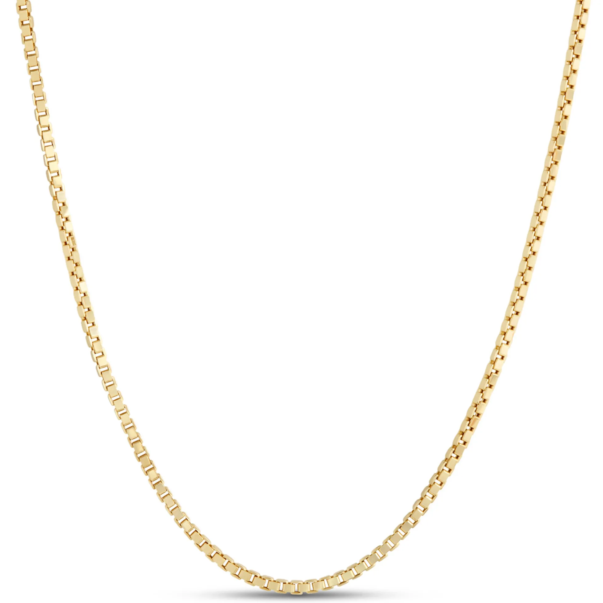 Toscano 24-Inch Square Box Chain, 14K Yellow Gold