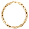 Toscano 8.5-Inch Squared Barrel Link Bracelet, 14K Yellow Gold