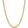 Toscano 24-Inch Tight Link Curb Necklace, 14K Yellow Gold