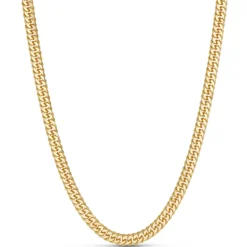 Toscano 24-Inch Tight Link Curb Necklace, 14K Yellow Gold