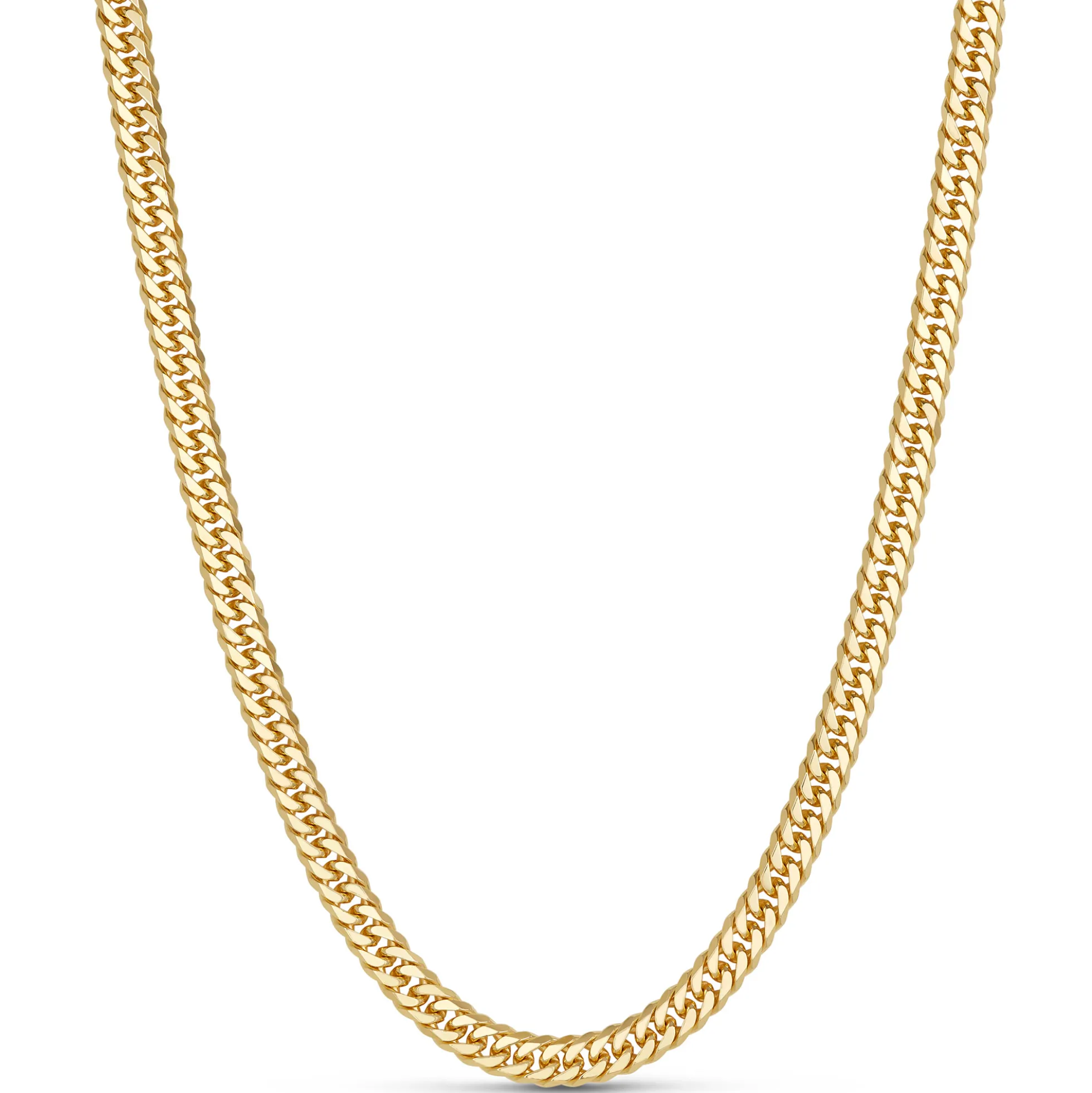 Toscano 24-Inch Tight Link Curb Necklace, 14K Yellow Gold