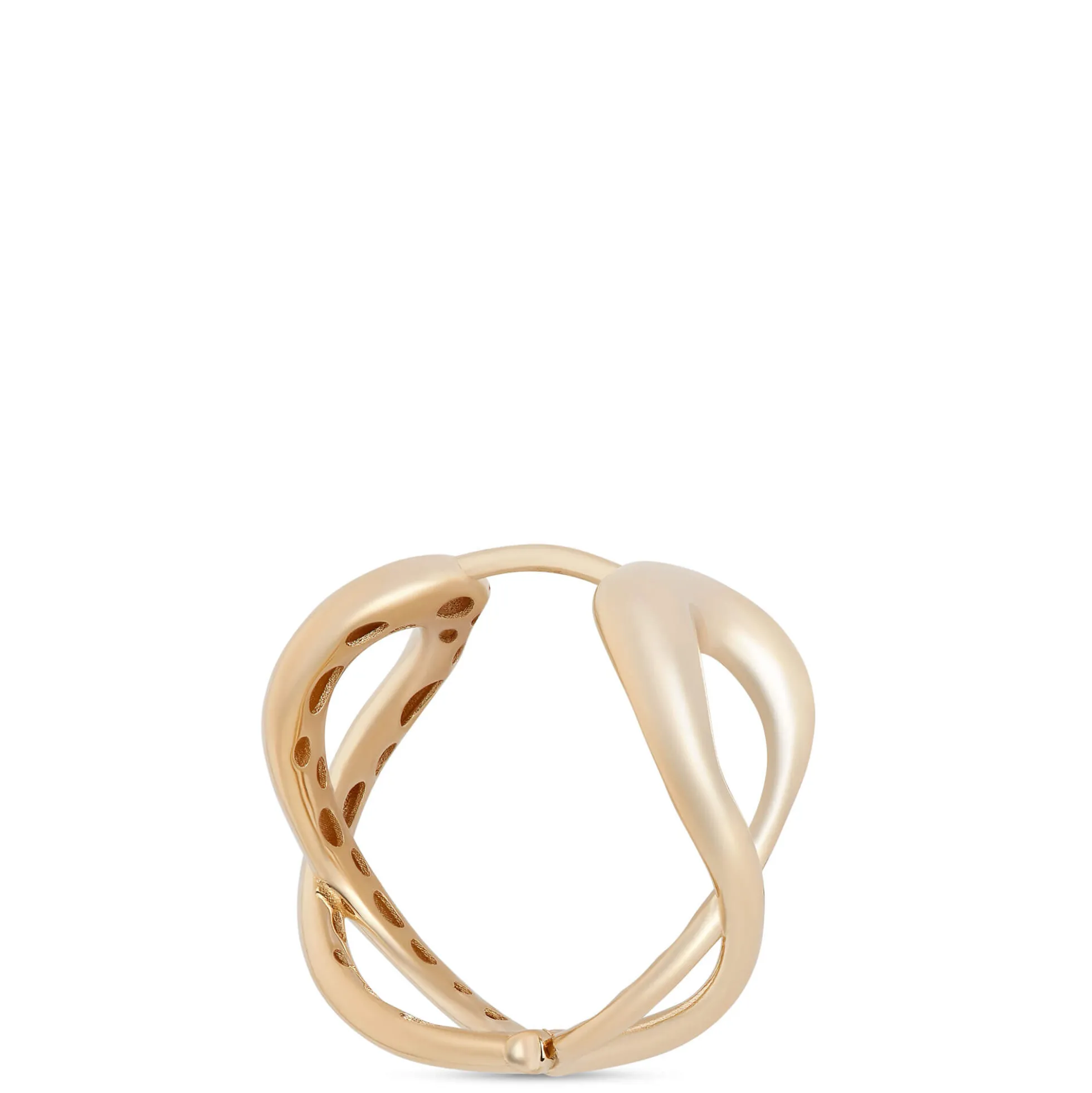 Toscano Infinity Hoop Earrings, 14K Yellow Gold