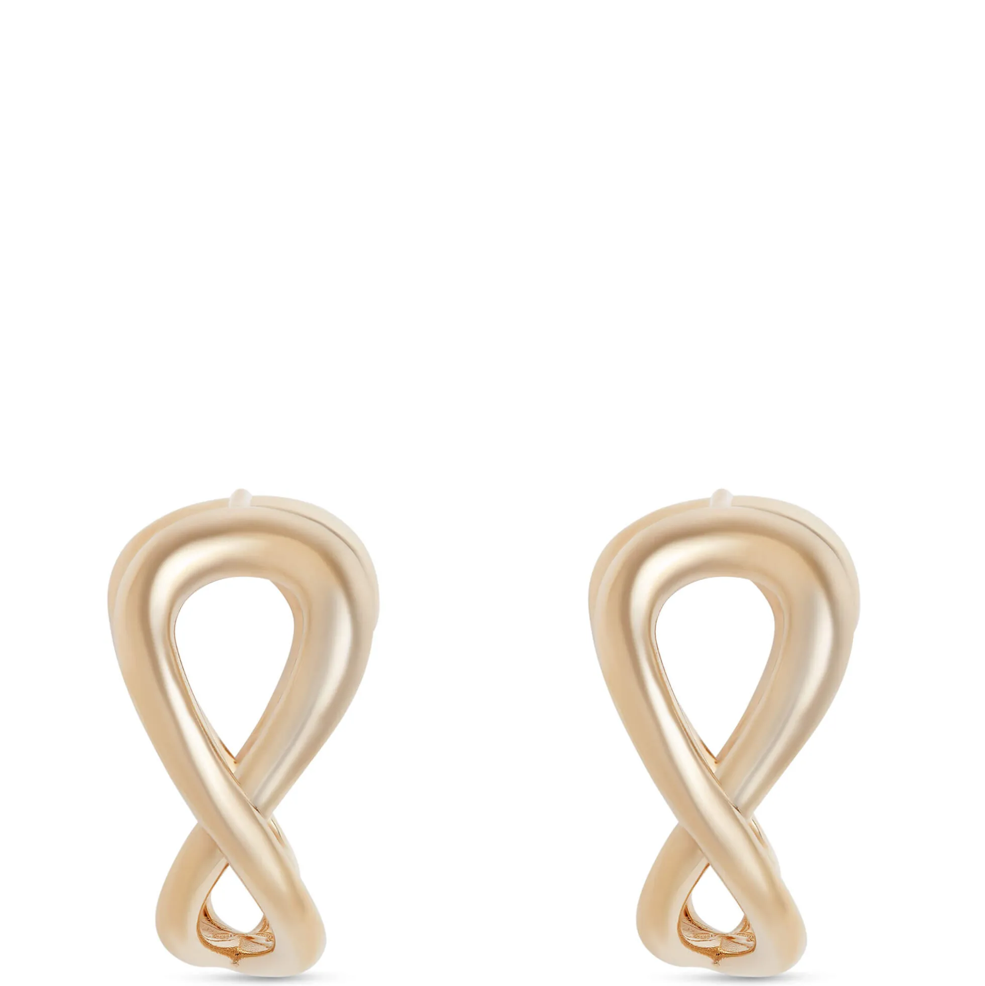 Toscano Infinity Hoop Earrings, 14K Yellow Gold