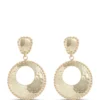 Toscano Large Circle Drop Earrings, 14K Yellow Gold