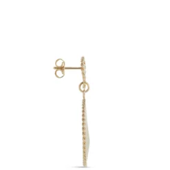 Toscano Large Circle Drop Earrings, 14K Yellow Gold