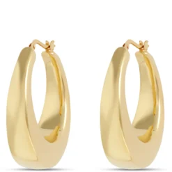 Toscano Large Graduated Hoop Earrings, 14K Yellow Gold