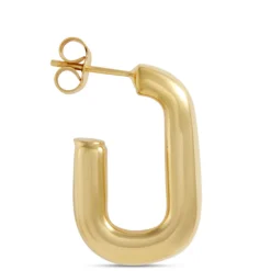Toscano Large Half-Oval Hoops, 14K Yellow Gold