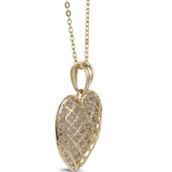 Toscano Laser Cut Pendant Necklace, 14K Yellow Gold
