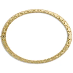 Toscano Lattice Bangle, 14K Yellow Gold