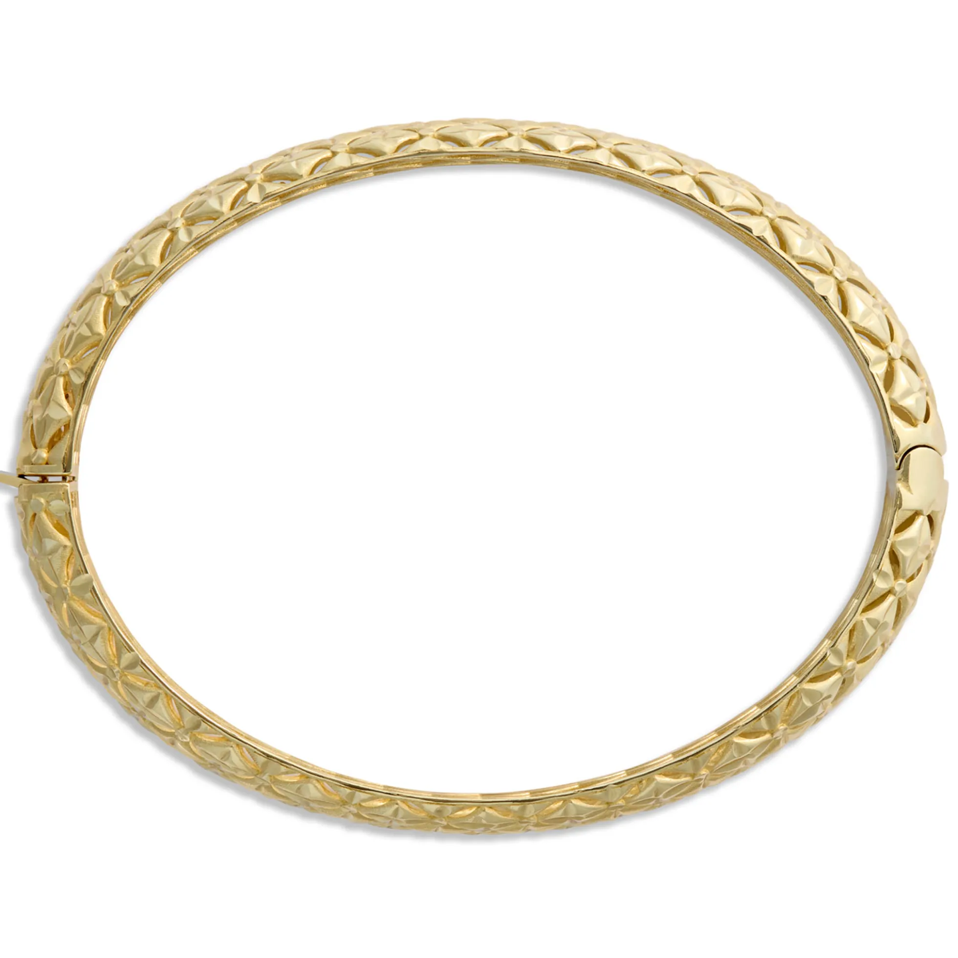 Toscano Lattice Bangle, 14K Yellow Gold
