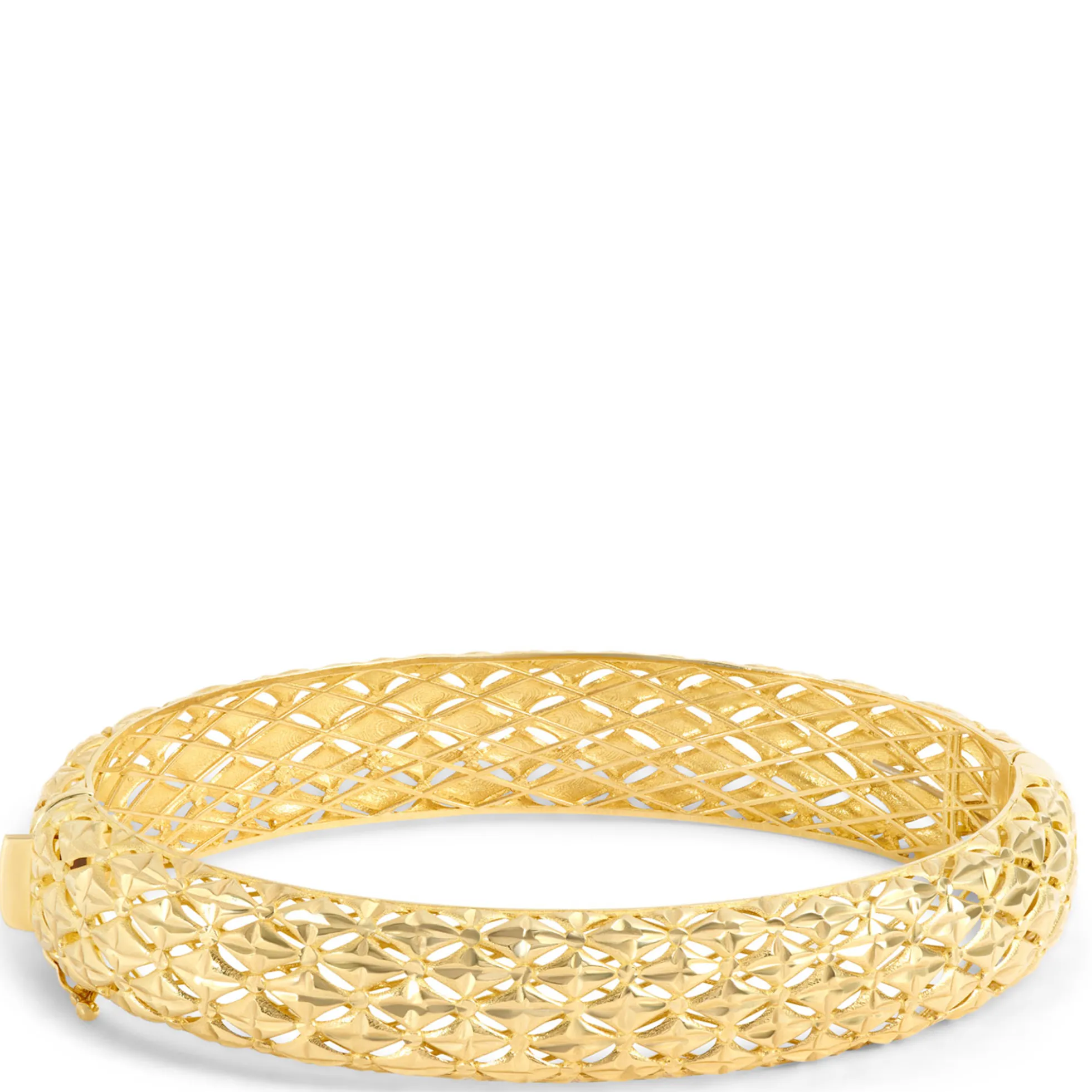 Toscano Lattice Bangle, 14K Yellow Gold