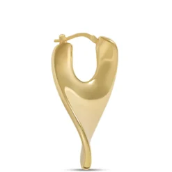 Toscano Long Ribbon Hoops, 14K Yellow Gold