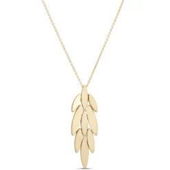 Toscano Marquise Cluster Pendant, 14K Yellow Gold