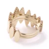 Toscano Marquise Shaped Station Ring, 14K Yellow Gold Size 7