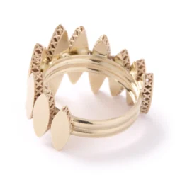 Toscano Marquise Shaped Station Ring, 14K Yellow Gold Size 7