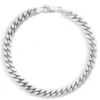 Toscano Men's Cuban Link Bracelet, 14K White Gold