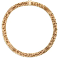 Toscano Mesh Link Necklace in 14K Yellow Gold
