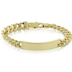Toscano Miami Cuban Curb Chain ID Bracelet 14K
