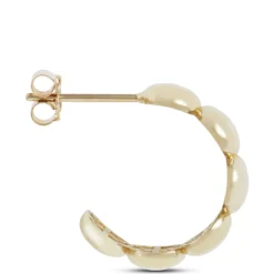 Toscano 20MM Beaded Hoop Earrings, 14K Yellow Gold