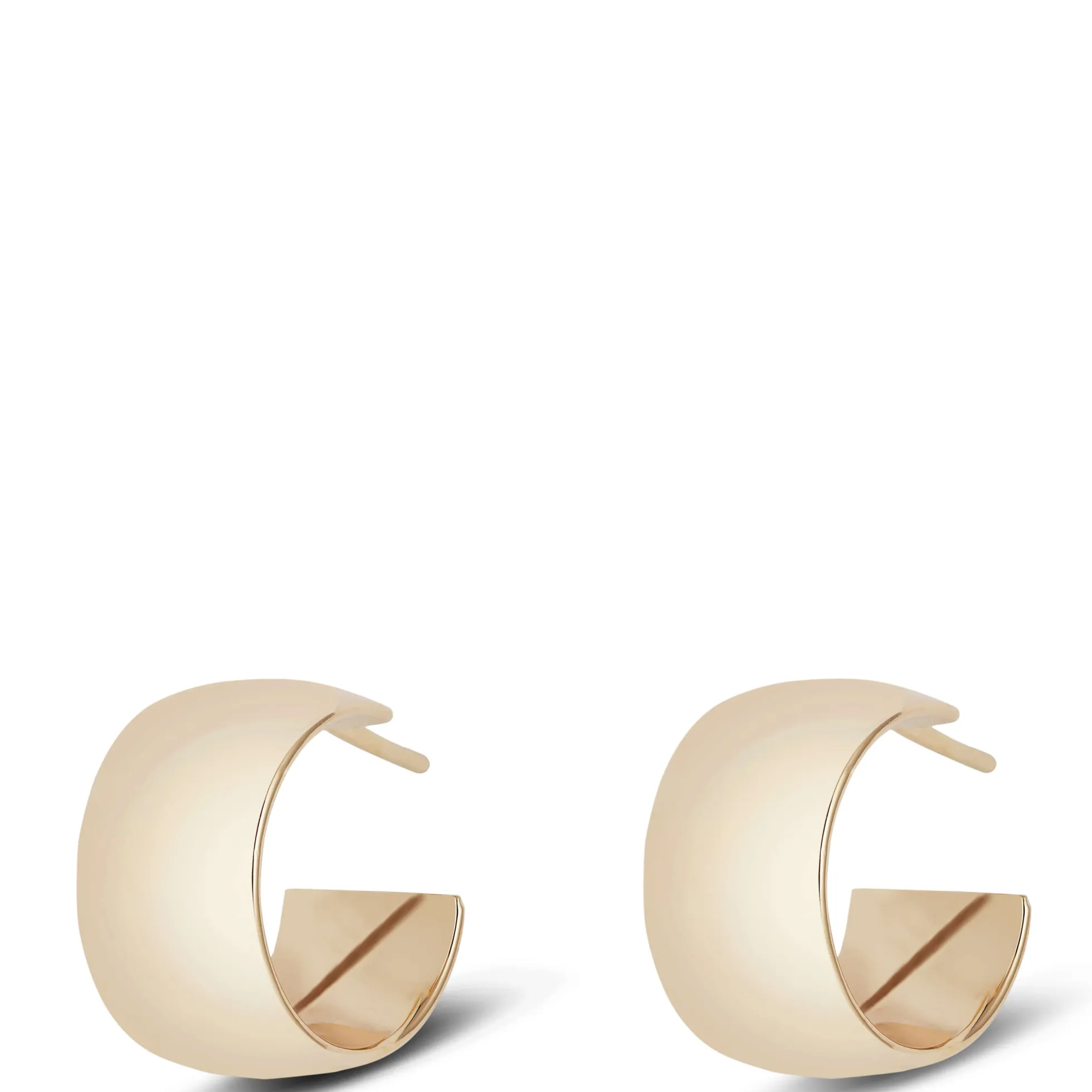 Toscano 9.9MM Chunky Hoop Earrings, 14K Yellow Gold