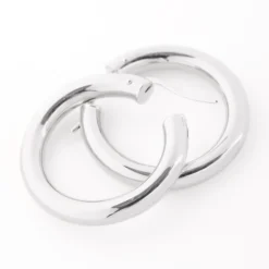 Toscano 27MM Hoop Earrings, 14K White Gold