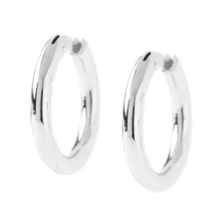 Toscano 27MM Hoop Earrings, 14K White Gold