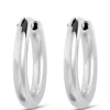 Toscano 21MM Oval Hoops, 14K White Gold