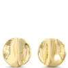 Toscano 20MM Rippled Button Stud Earrings, 14K Yellow Gold