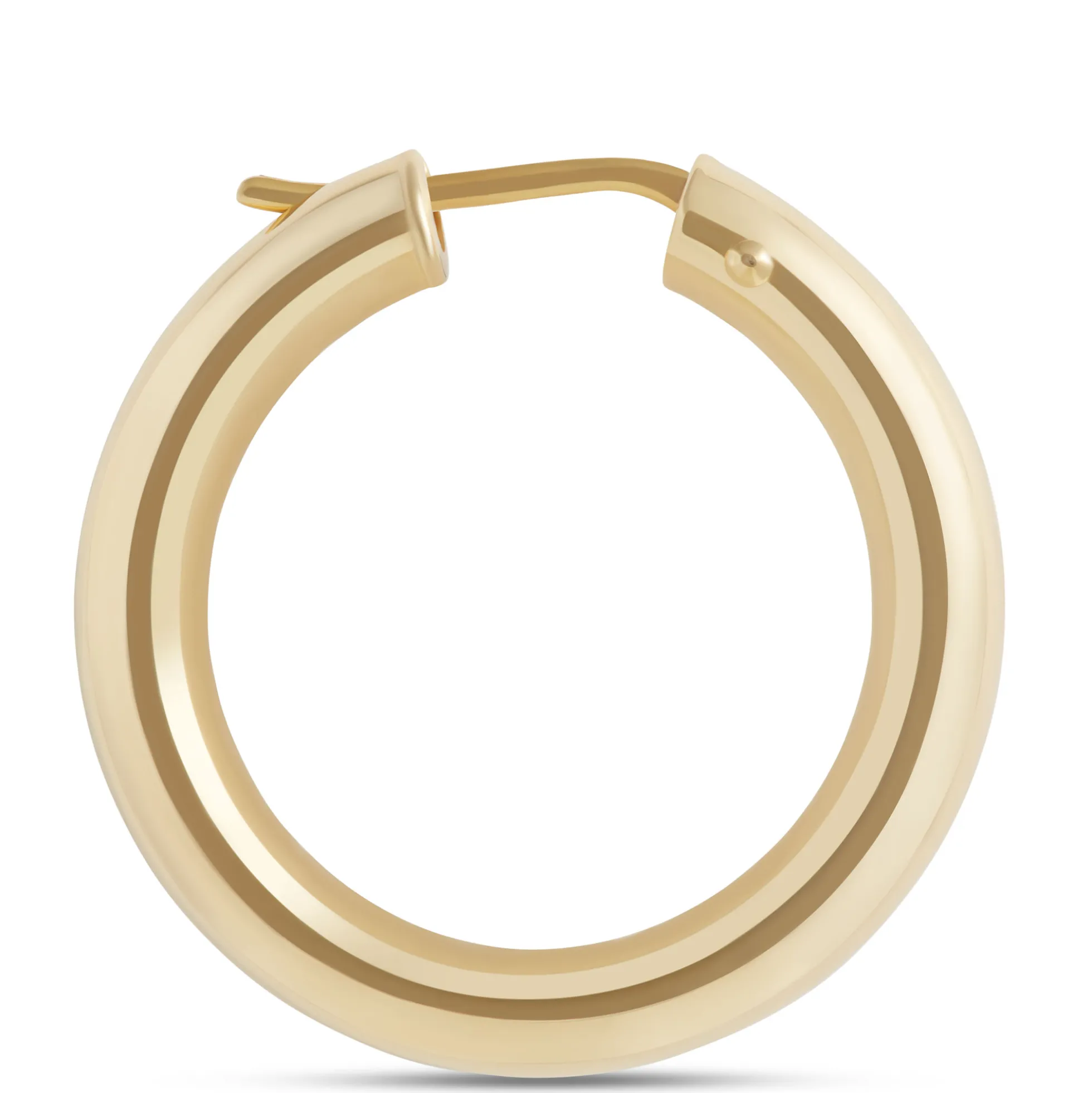 Toscano 27MM Round Hoop Earrings, 14K Yellow Gold