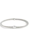 Toscano 3mm Stretchy Popcorn Bead Bracelet, 14K White Gold