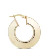 Toscano 6MM Wide Square Tube Hoop Earrings 14K