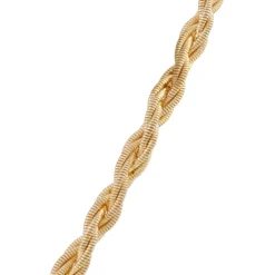 Toscano Omega Neck Necklace in 14K White and Yellow Gold