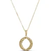 Toscano Open Circle Pendant, 14K Yellow Gold