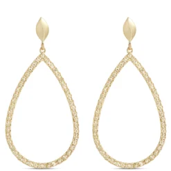 Toscano Open Pear Drop Earrings, 14K Yellow Gold